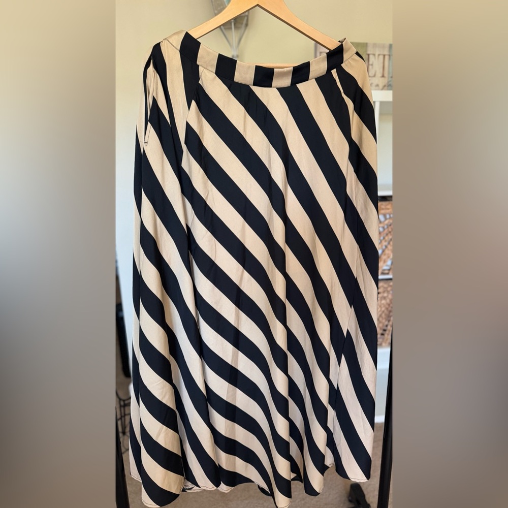 Mix Nouveau black and khaki long flare skirt